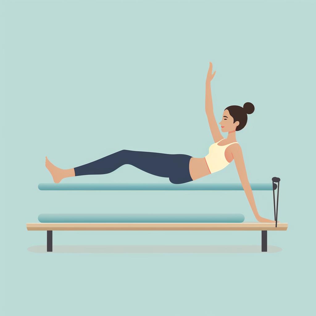 Person demonstrating basic Body Bar Pilates positions